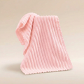 Premium Candy Striped Coral Velvet Towel