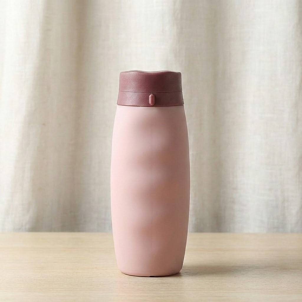 Portable Foldable Silicone Sports Water Bottle (600ml)