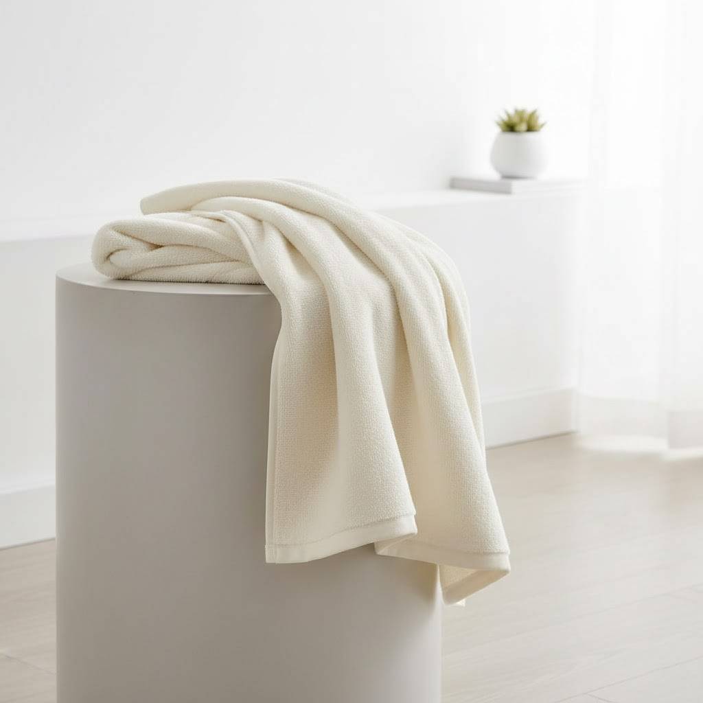 Premium Candy Striped Coral Velvet Towel